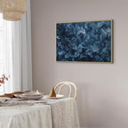 Canvas Print - Abstract Ornaments Dark Blue Victorian Leaves