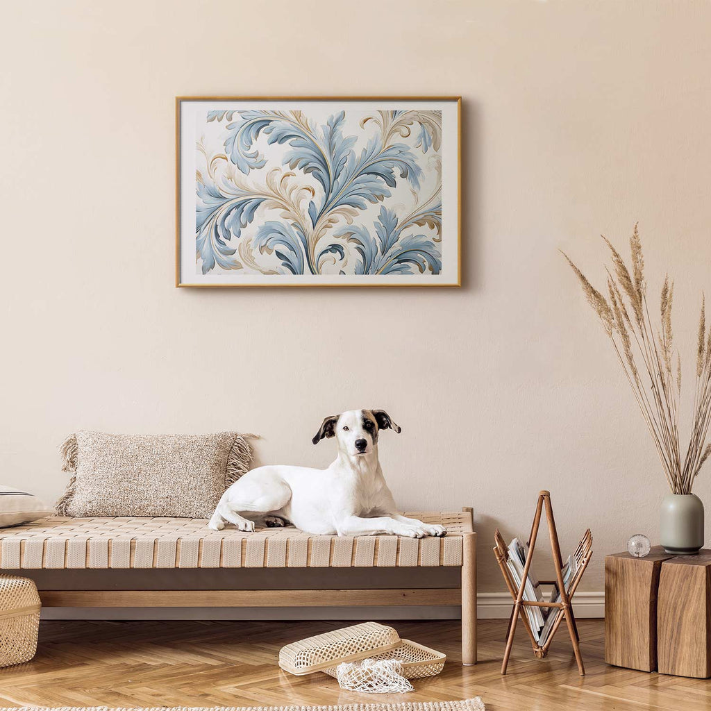 Light Baroque Vine Ornament Poster