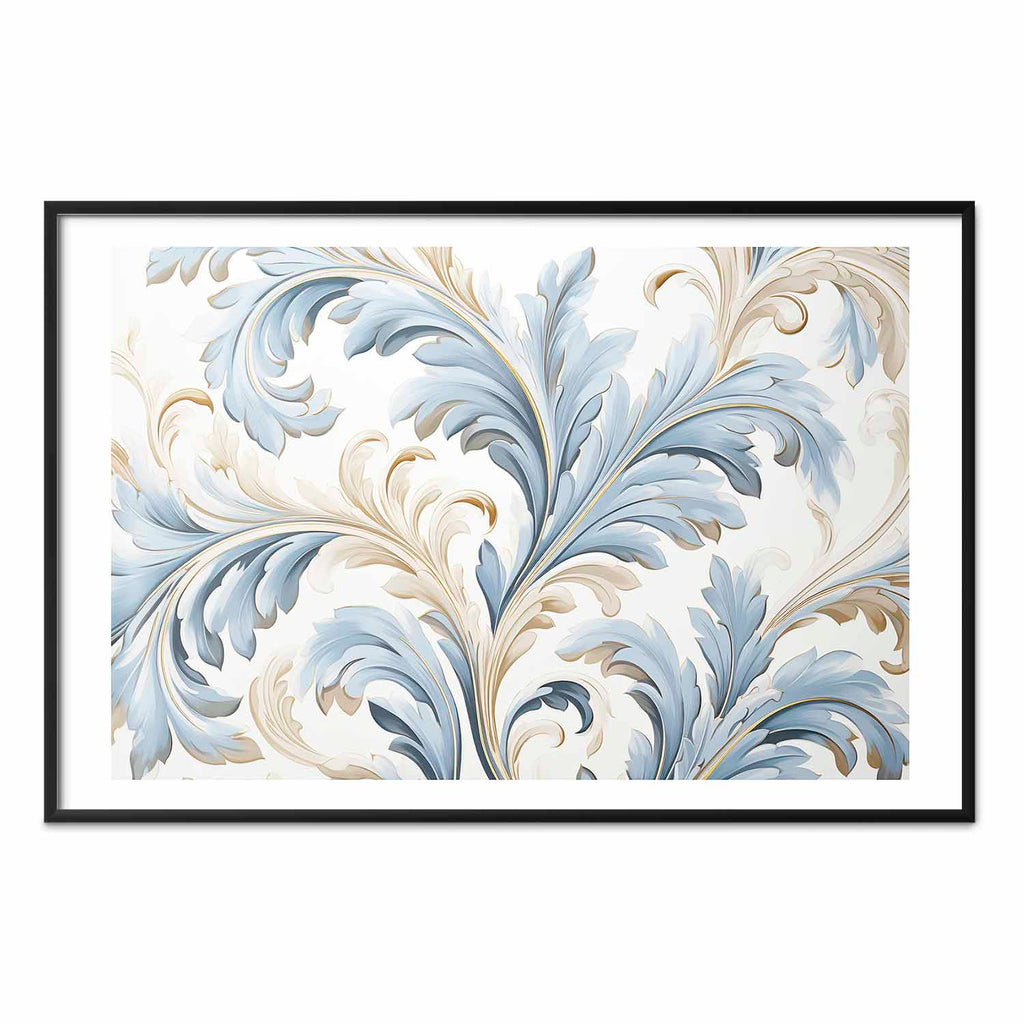 Light Baroque Vine Ornament Poster