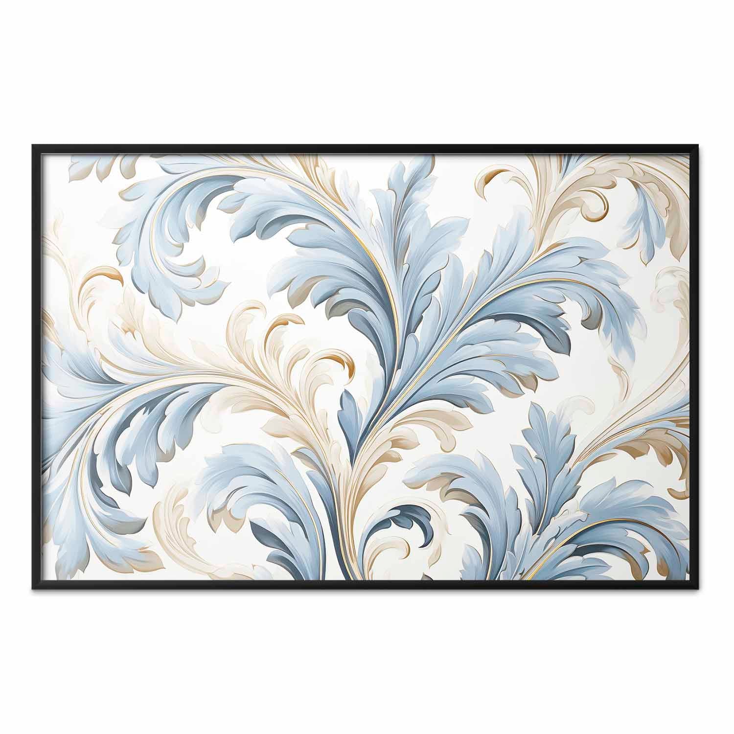 Light Baroque Vine Ornament Poster