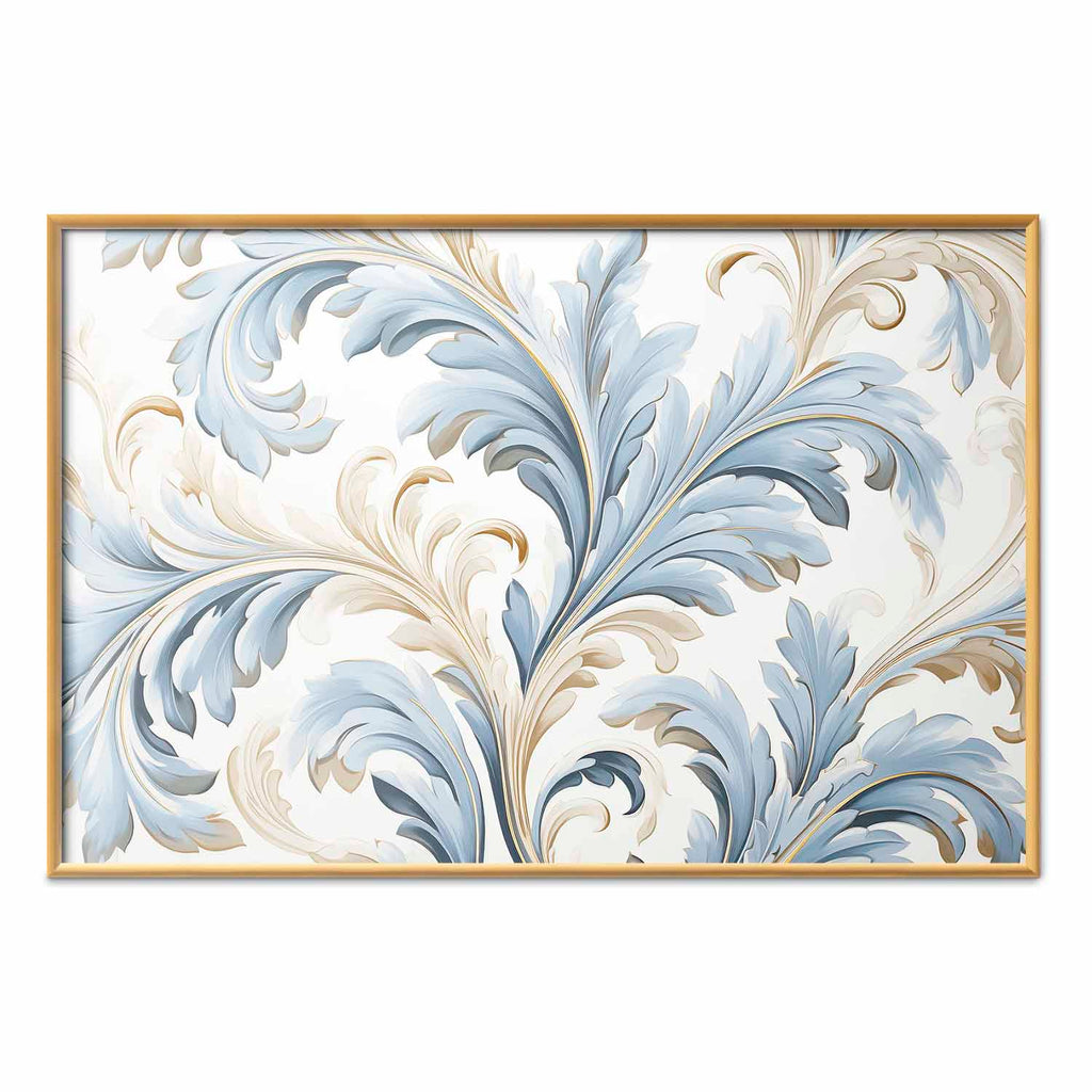 Light Baroque Vine Ornament Poster