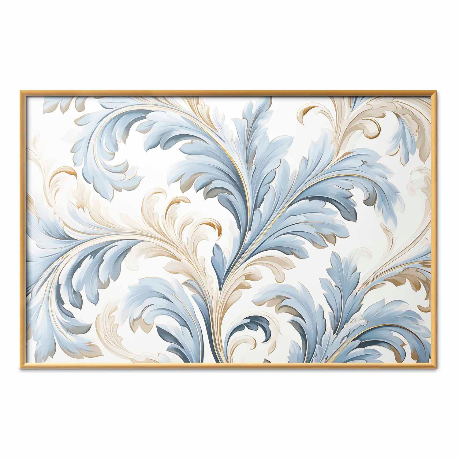 Light Baroque Vine Ornament Poster