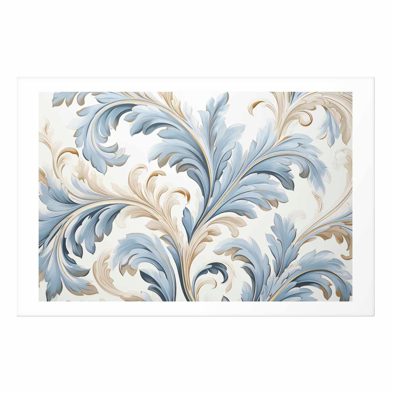 Light Baroque Vine Ornament Poster