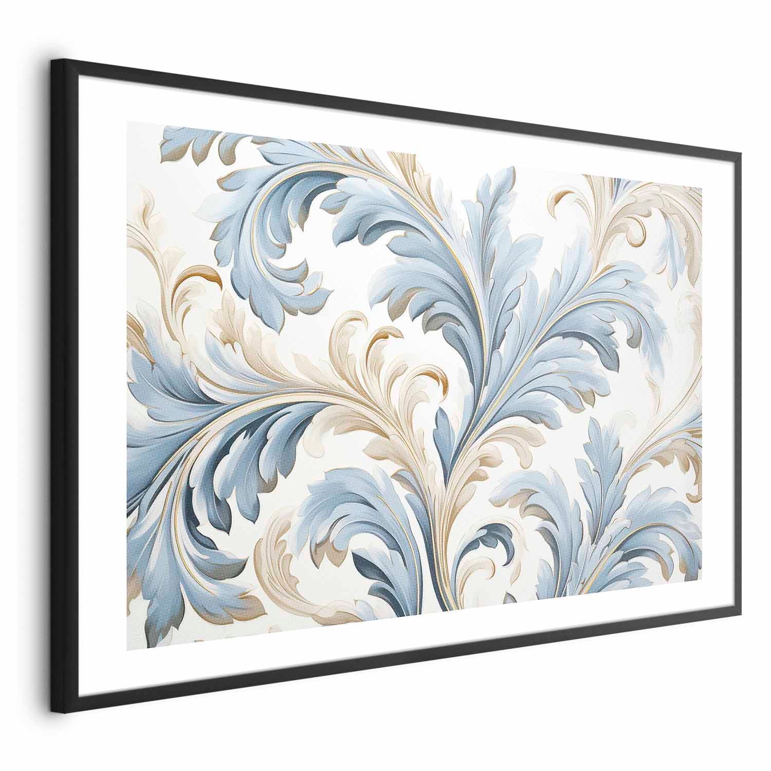 Light Baroque Vine Ornament Poster