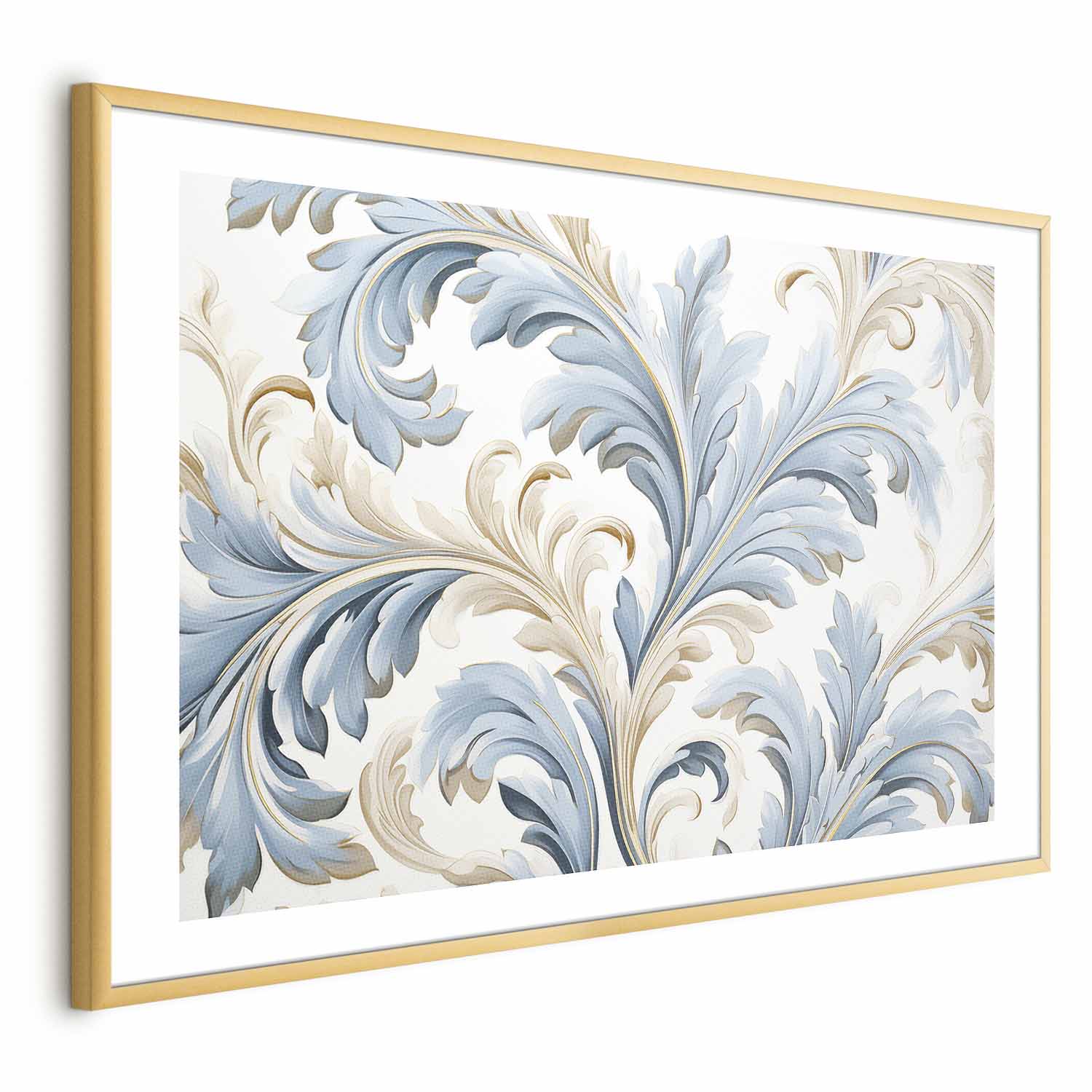 Light Baroque Vine Ornament Poster