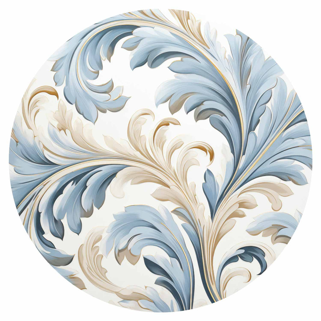 Bright Baroque Vine Round Wall Mural