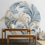 Bright Baroque Vine Round Wall Mural