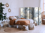 Room Divider Baroque Ornaments in Light Creamy Blue Colors