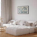 Delicate Blue Botanical Leaves Poster