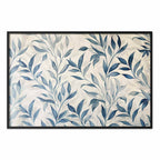 Delicate Blue Botanical Leaves Poster