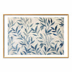 Delicate Blue Botanical Leaves Poster