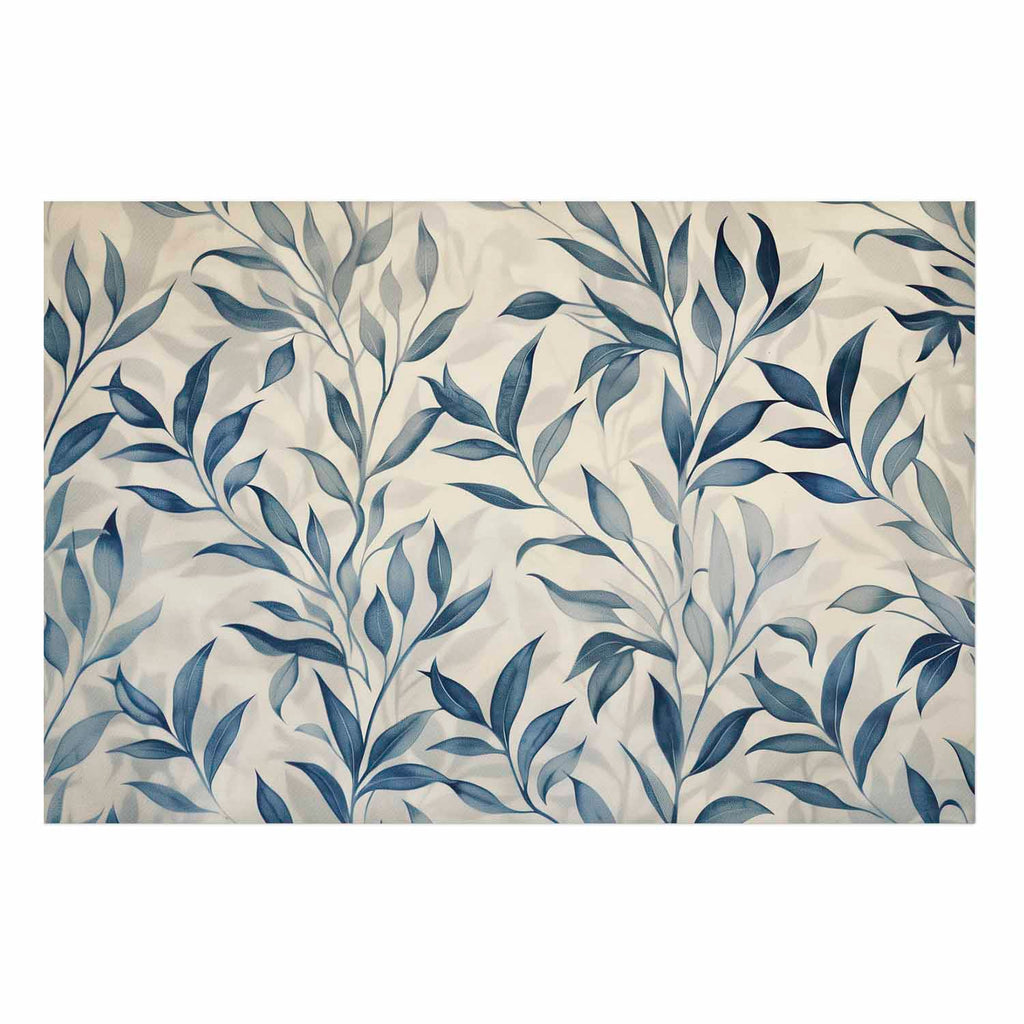 Delicate Blue Botanical Leaves Poster