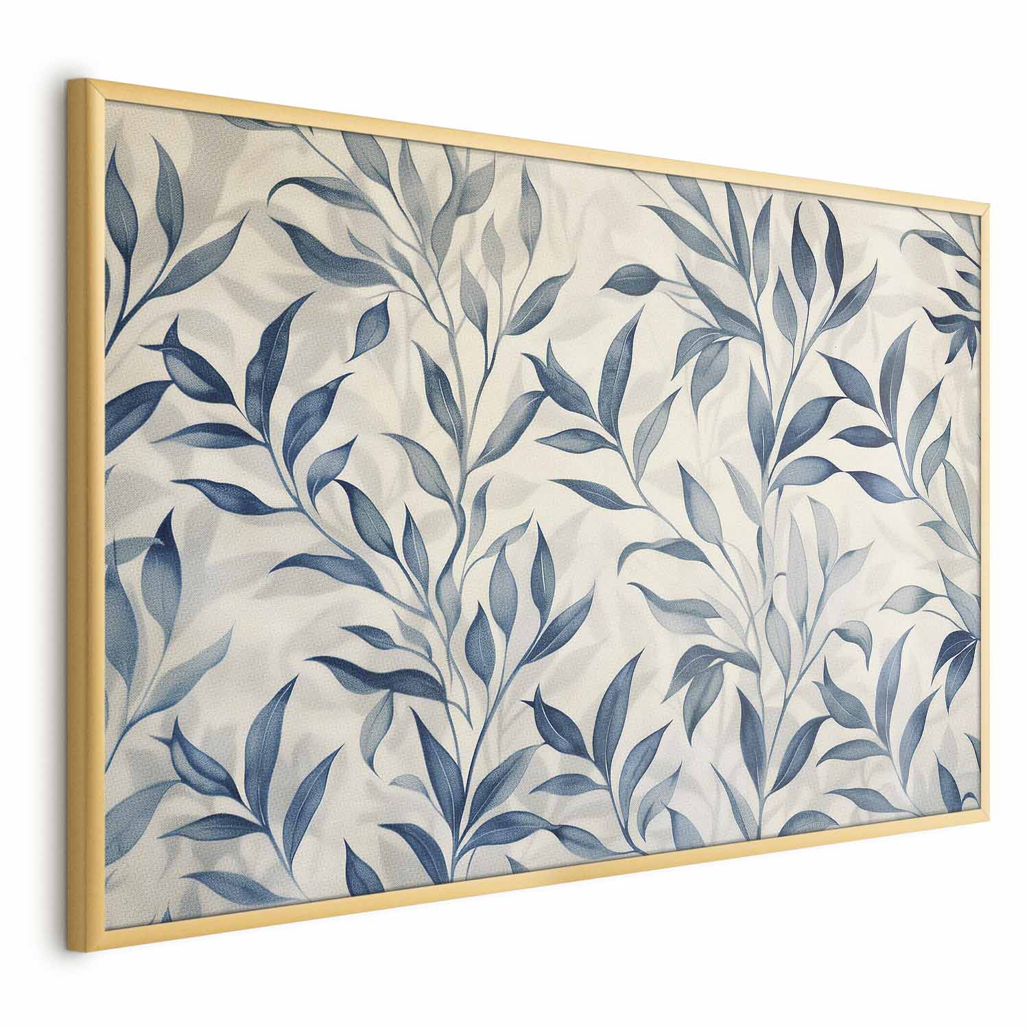 Delicate Blue Botanical Leaves Poster