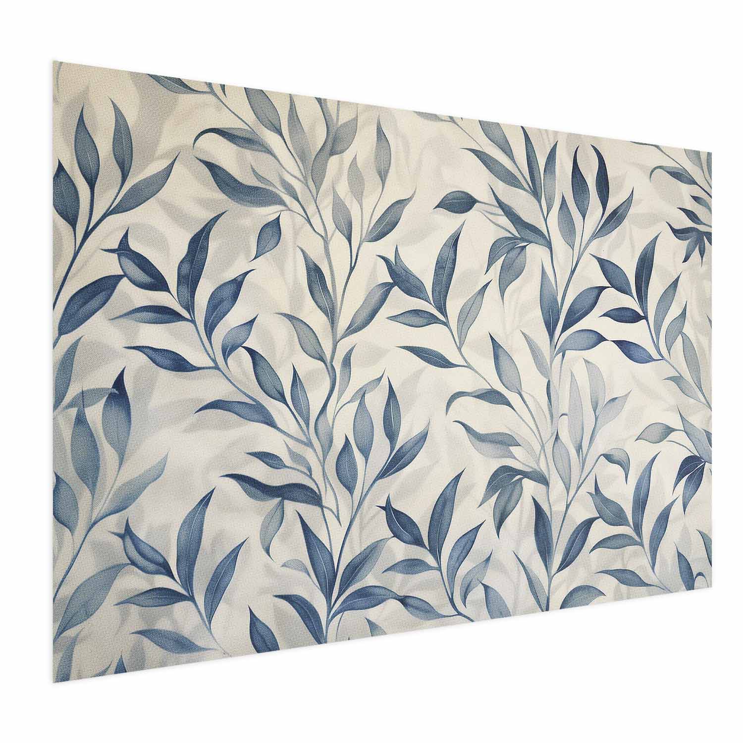 Delicate Blue Botanical Leaves Poster