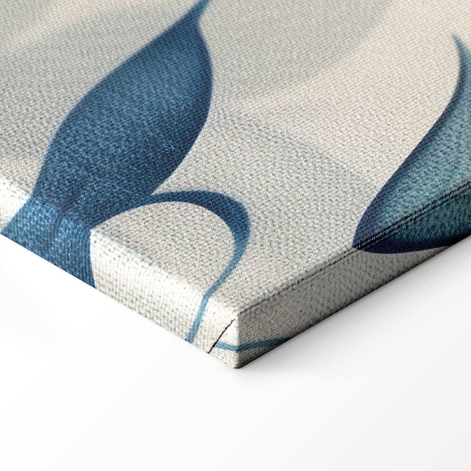 Delicate Blue Botanical Leaves Canvas Print