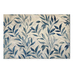 Delicate Blue Botanical Leaves Canvas Print