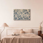 Delicate Blue Botanical Leaves Canvas Print