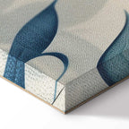 Delicate Blue Botanical Leaves Canvas Print