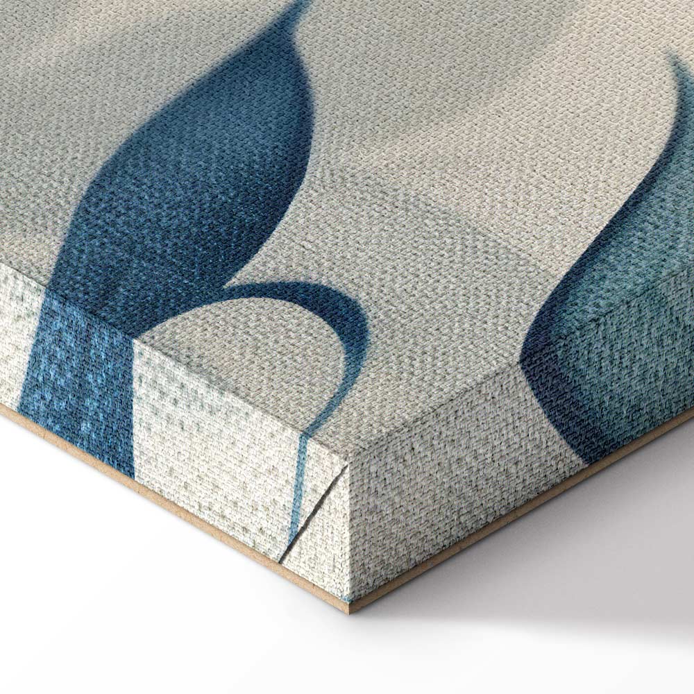 Delicate Blue Botanical Leaves Canvas Print