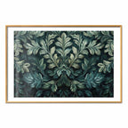 Victorian Dark Green Leaves Poster