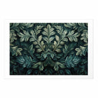 Victorian Dark Green Leaves Poster