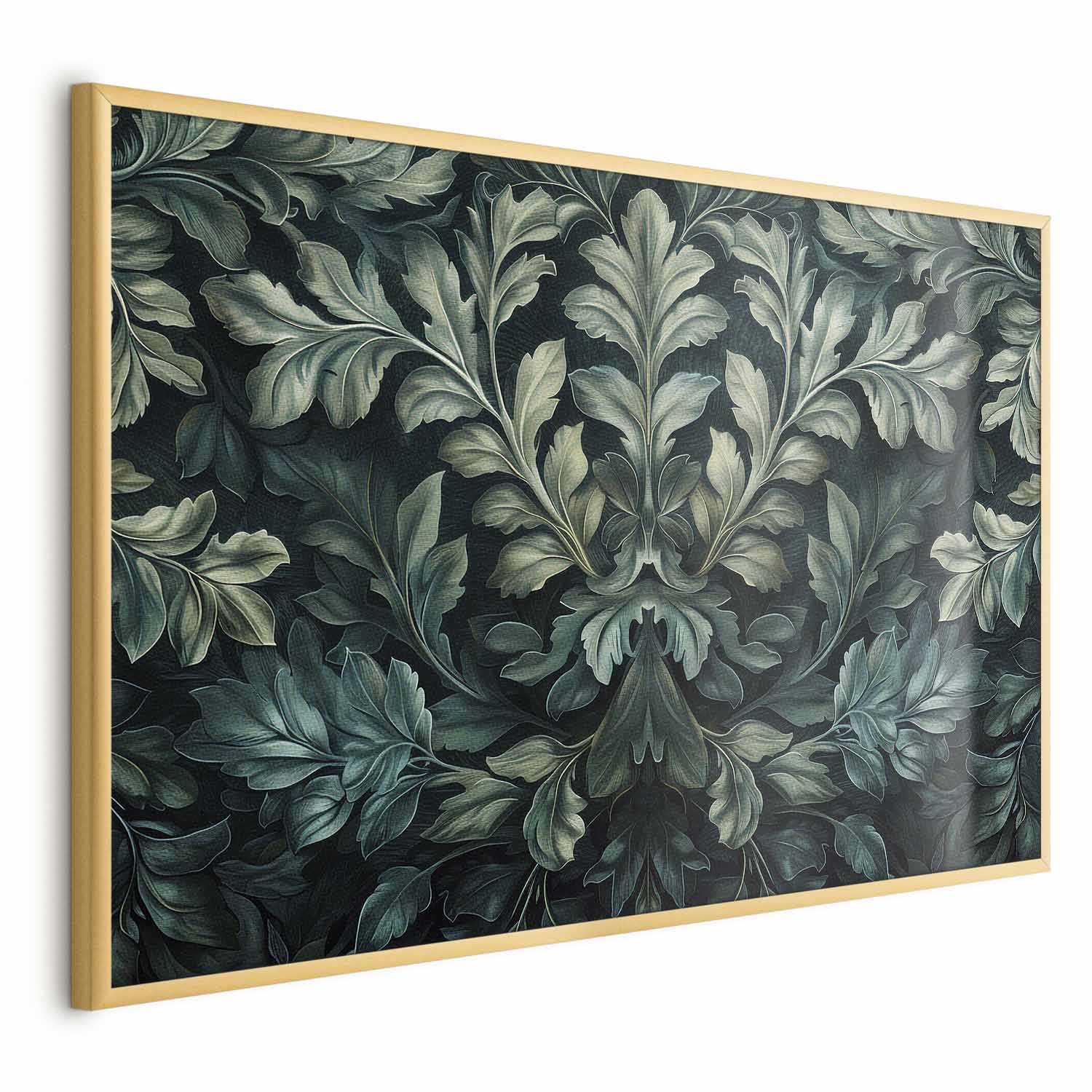 Victorian Dark Green Leaves Poster