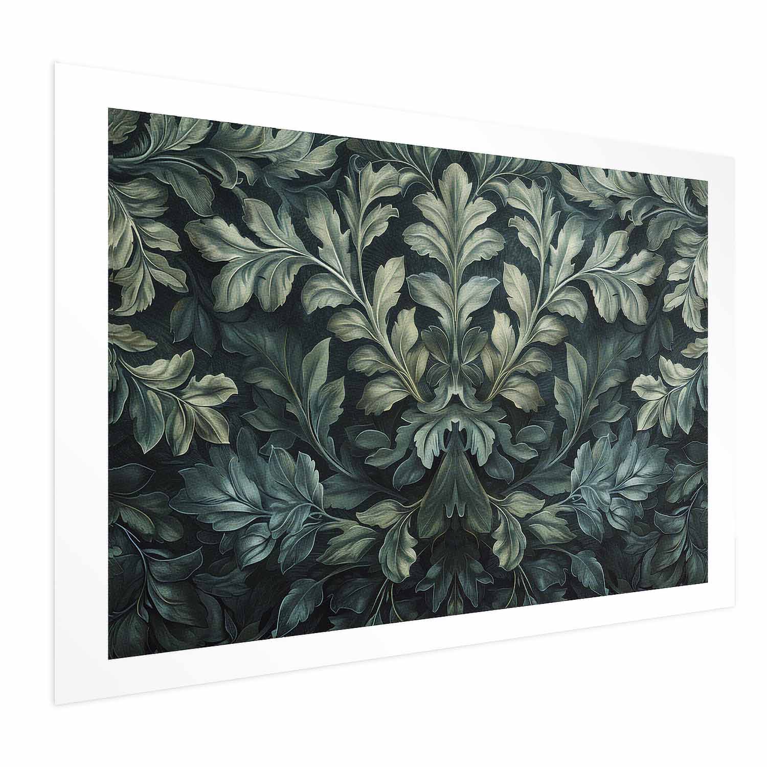 Victorian Dark Green Leaves Poster