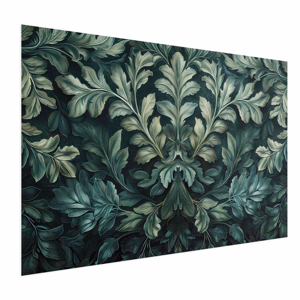Victorian Dark Green Leaves Poster