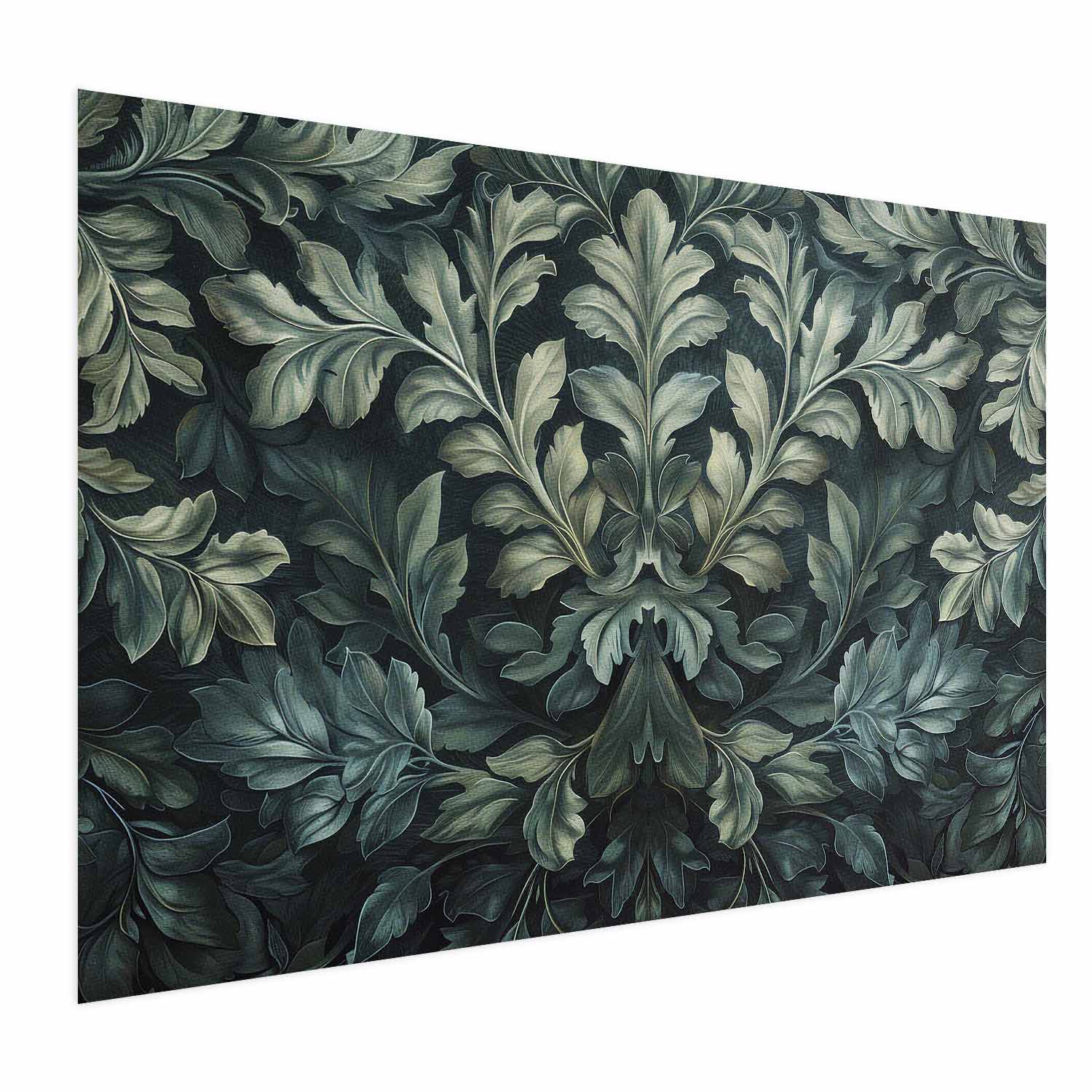Victorian Dark Green Leaves Poster