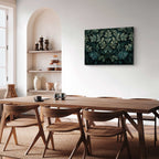 Dark Green Victorian Leaves Botanical Canvas Print