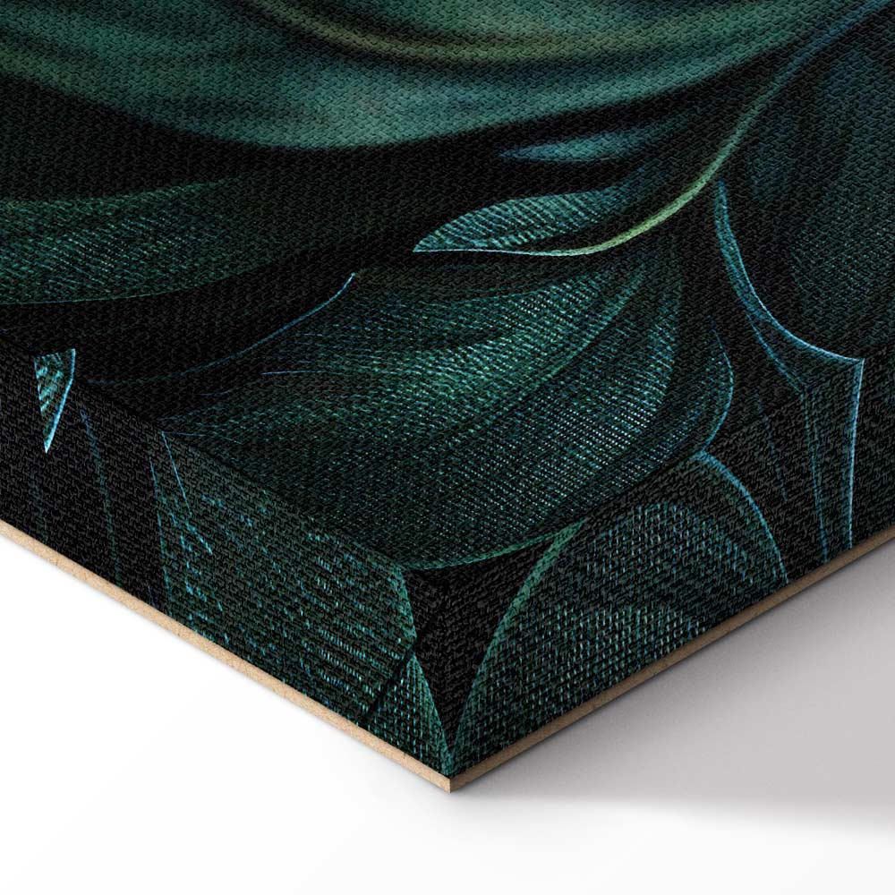 Dark Green Victorian Leaves Botanical Canvas Print