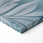 Muted Turquoise Baroque Plant Pattern Canvas Print