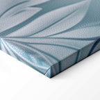 Muted Turquoise Baroque Plant Pattern Canvas Print