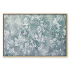 Muted Turquoise Baroque Plant Pattern Canvas Print