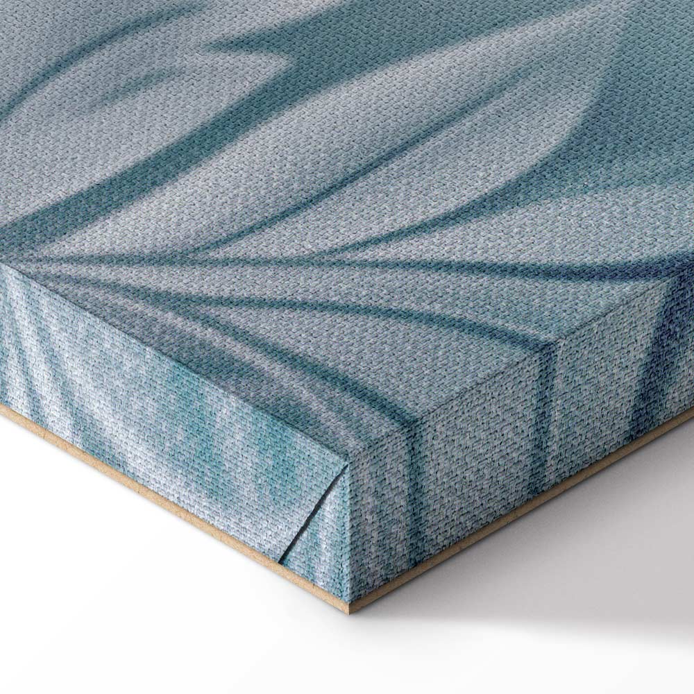 Muted Turquoise Baroque Plant Pattern Canvas Print