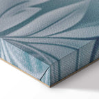 Muted Turquoise Baroque Plant Pattern Canvas Print