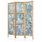 Japanese Room Divider with Muted Turquoise Pattern