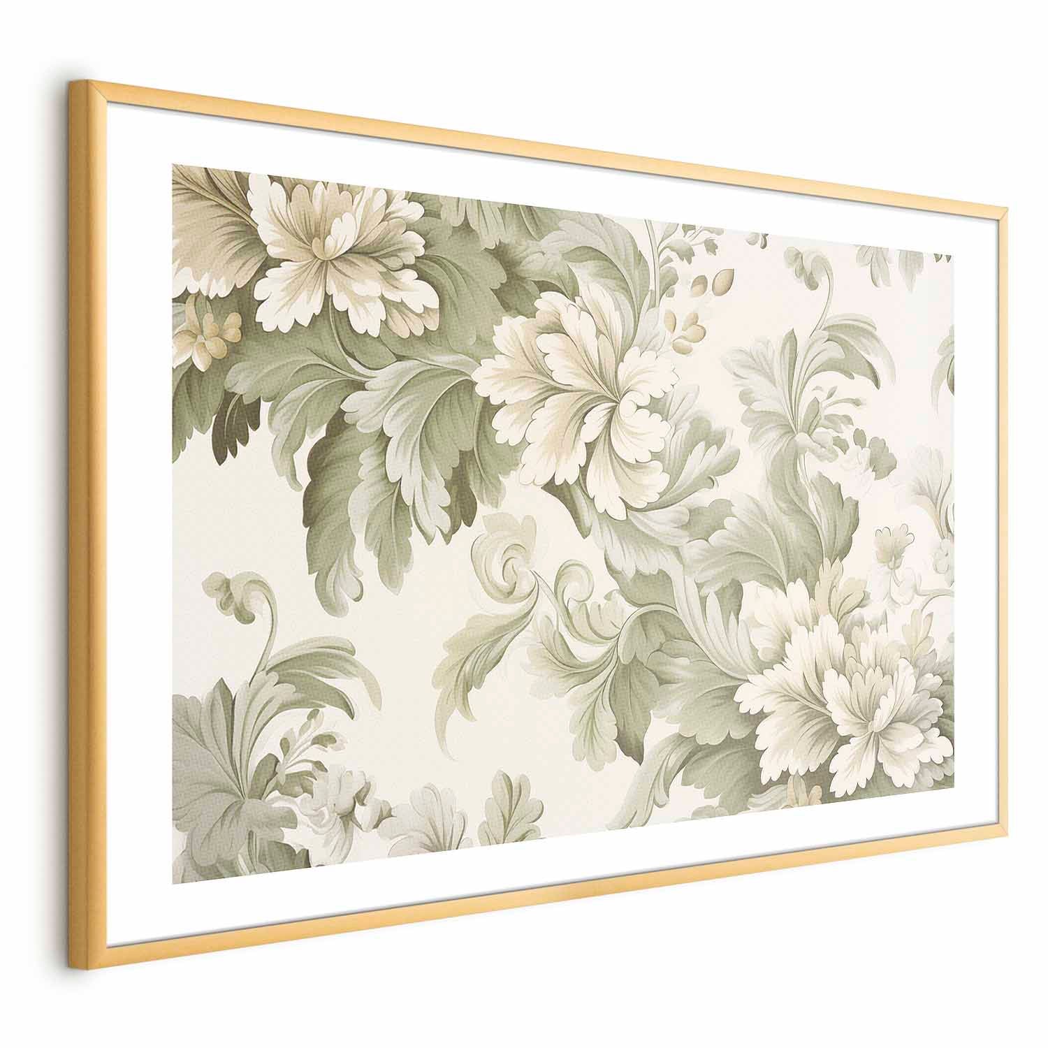 Vintage Light Color Floral Poster