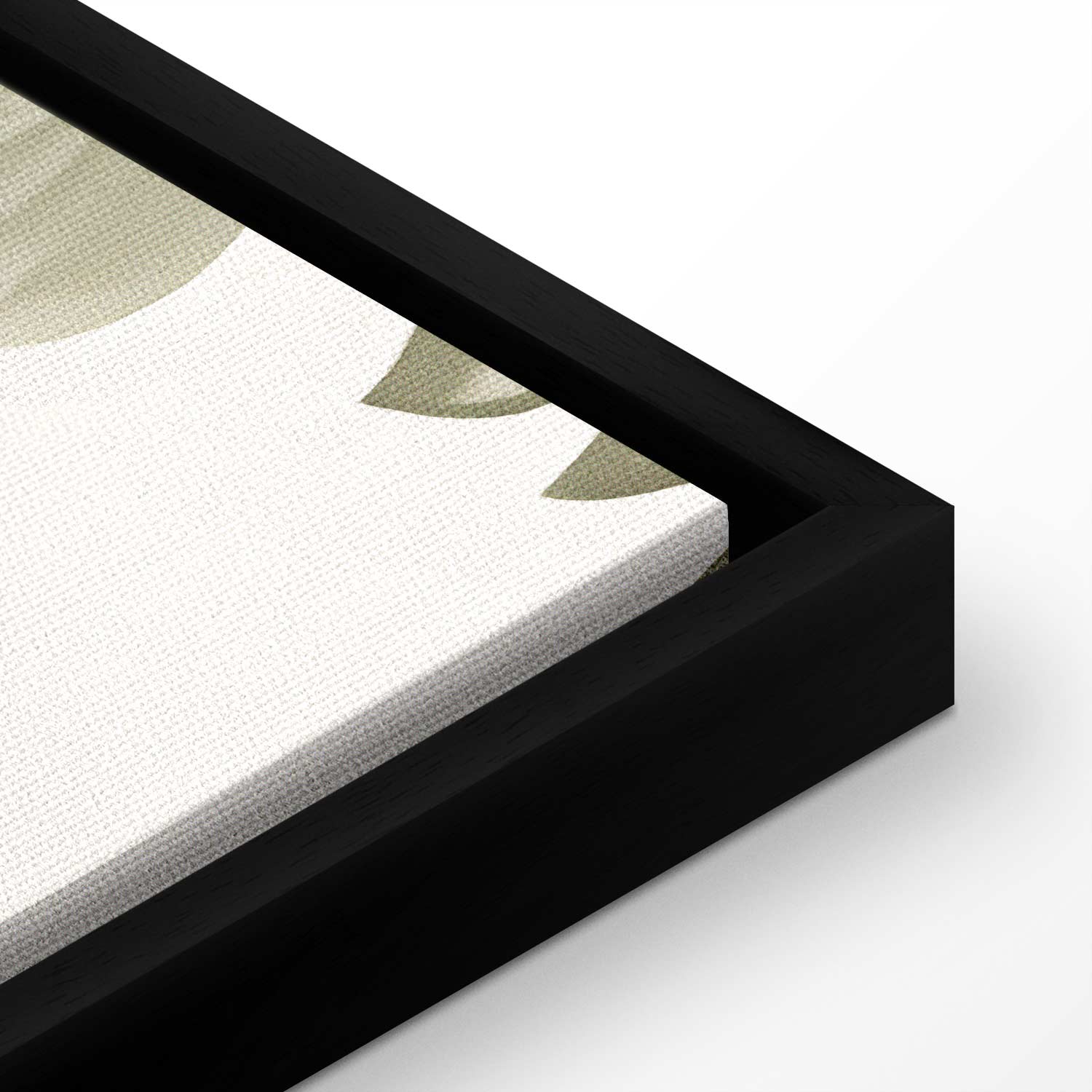 Retro Vintage Cream and Green Floral Canvas Print