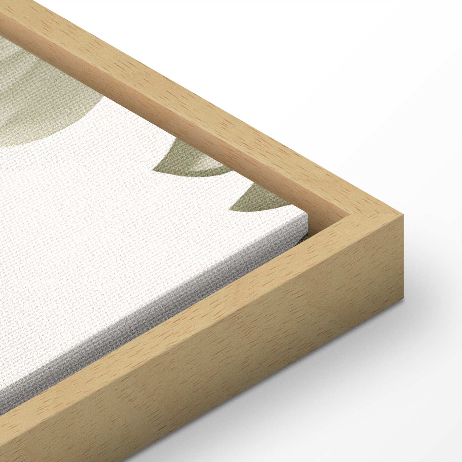 Retro Vintage Cream and Green Floral Canvas Print