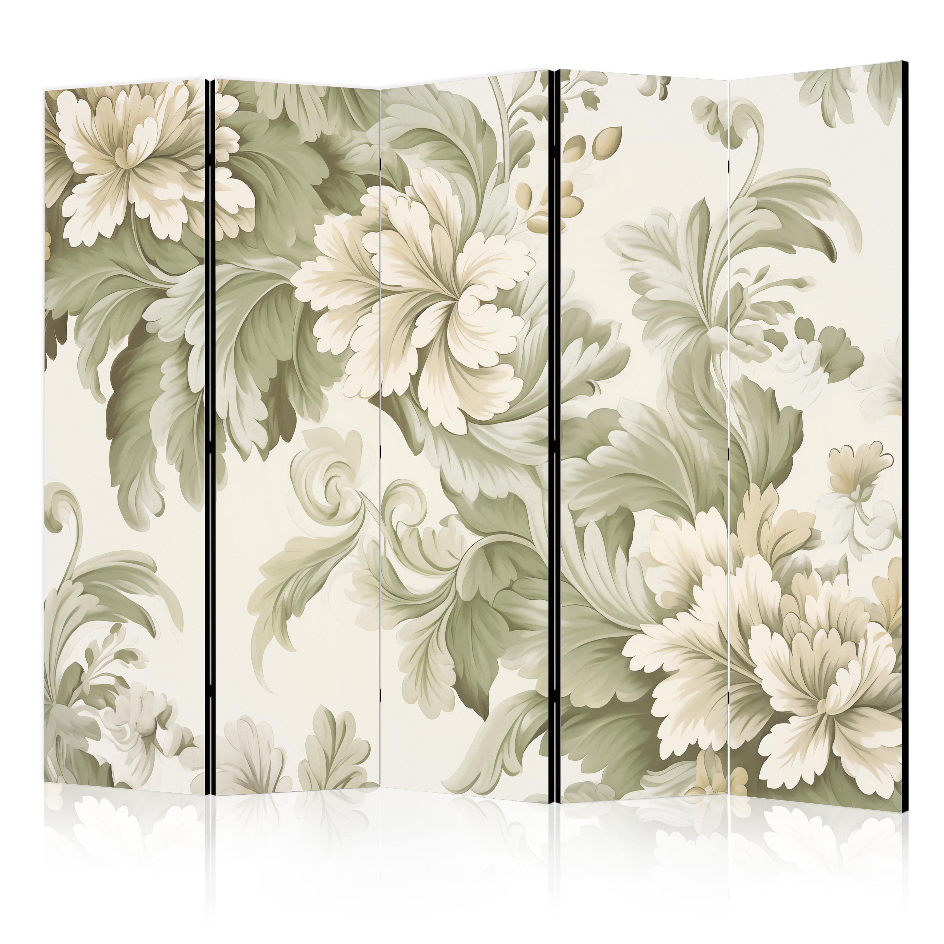 Room Divider - Vintage Floral 5-Panel