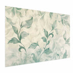 Green-Beige Watercolor Leaves Poster