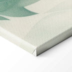 Watercolor Botanical Green-Beige Leaves Canvas Print