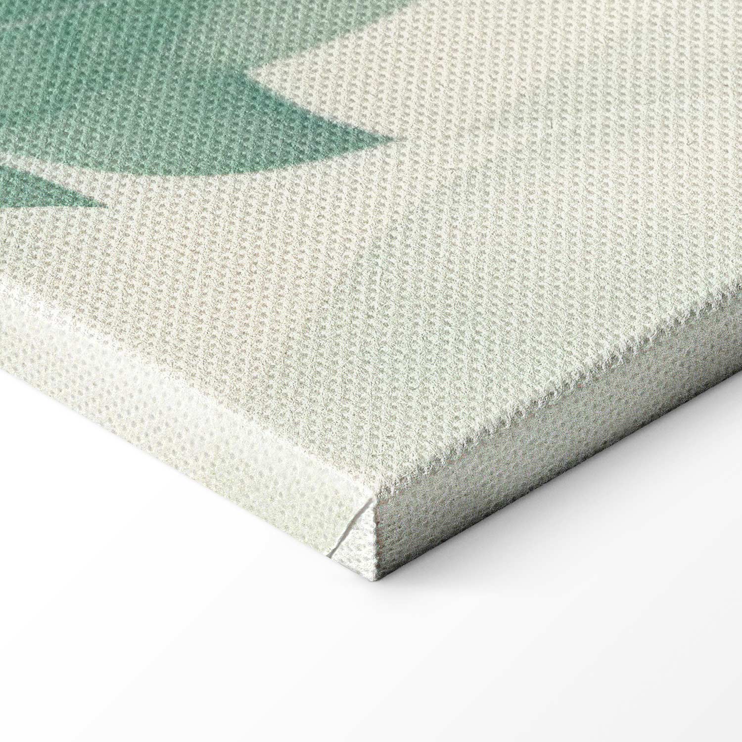 Watercolor Botanical Green-Beige Leaves Canvas Print