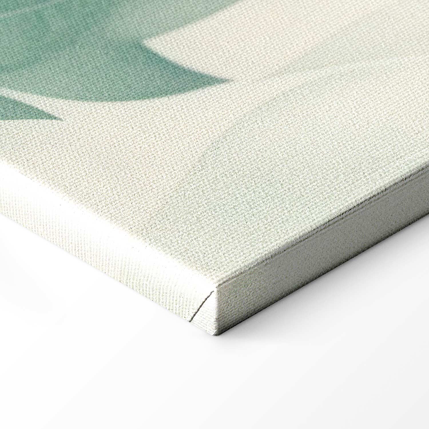 Watercolor Botanical Green-Beige Leaves Canvas Print