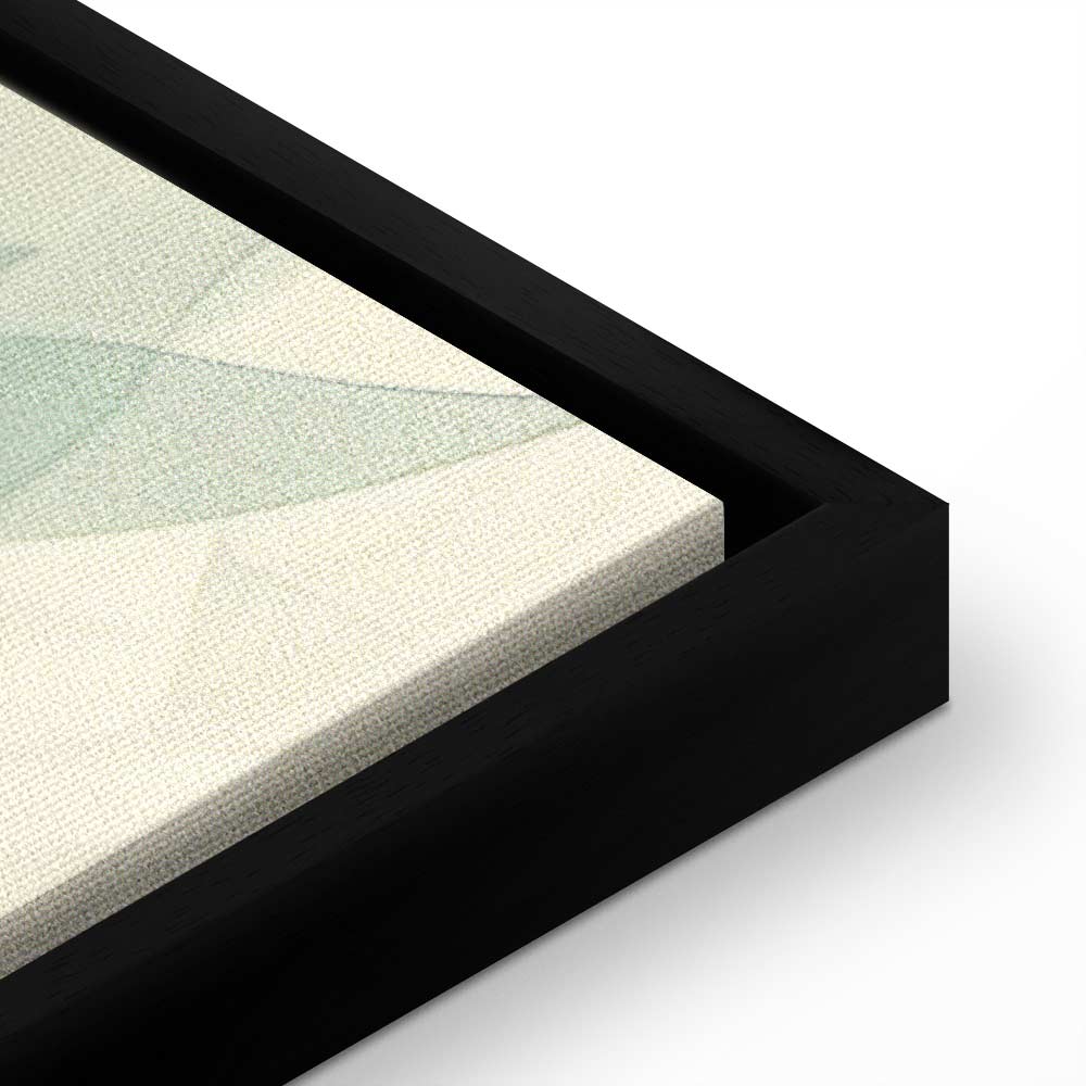 Canvas Print Watercolor Botanical Motif Delicate Green-Beige Leaves