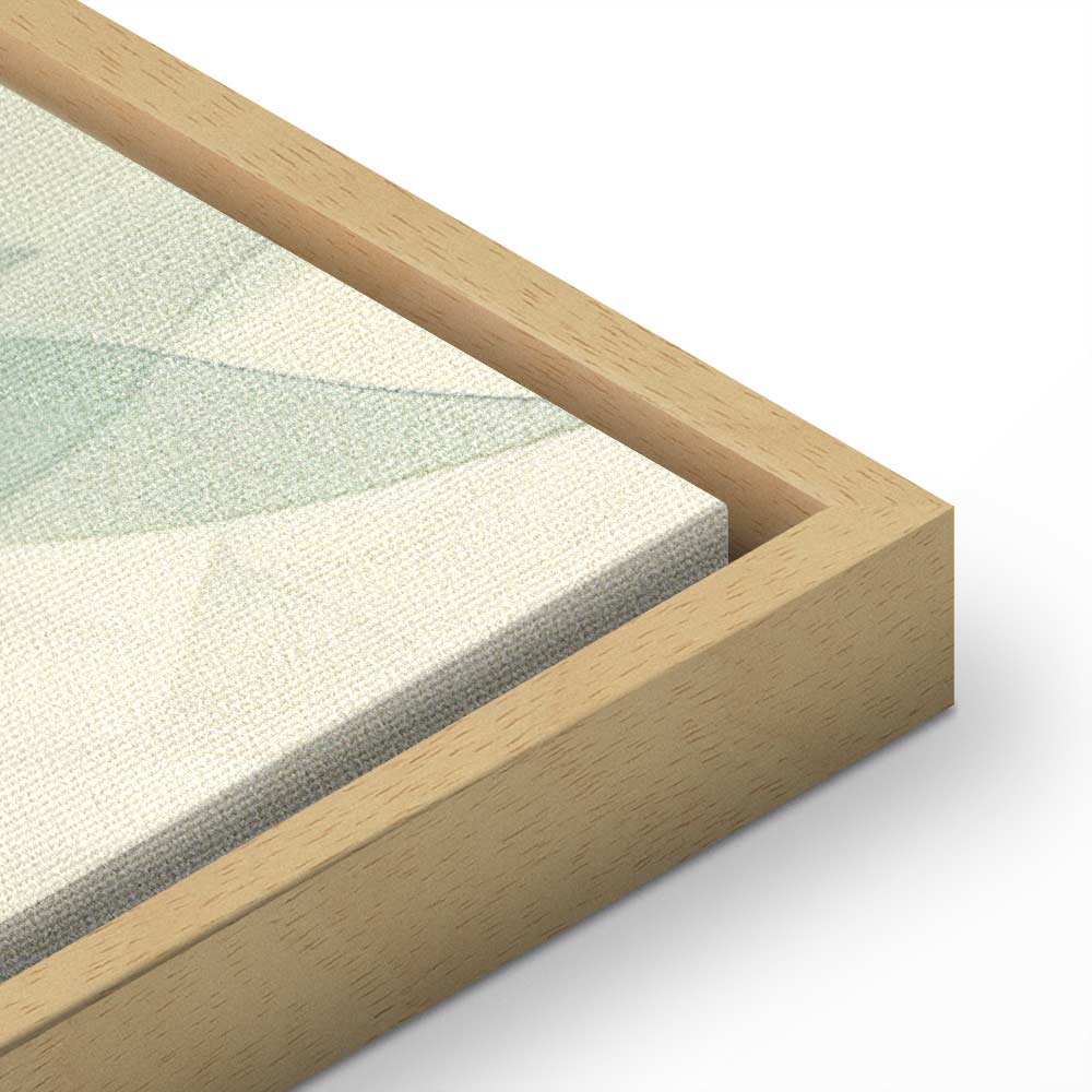 Canvas Print Watercolor Botanical Motif Delicate Green-Beige Leaves