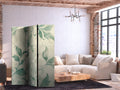 Watercolor Botanical Leaves 3-Panel Room Divider