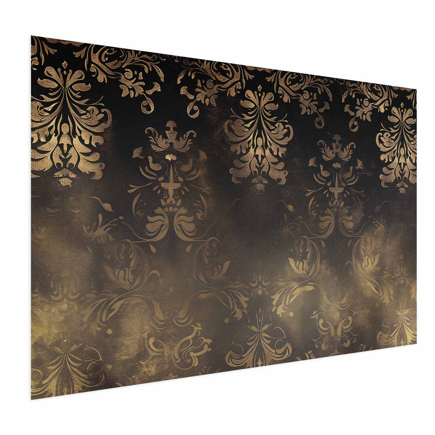 Dark Baroque Gold Ornament Pattern Poster