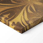Patinated Gold Baroque Ornament Retro Canvas Print